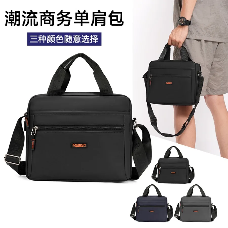 

【New style】Business all-purpose shoulder bag men's fashion commuting high-end multi-purpose handbag durable oxford fabric light