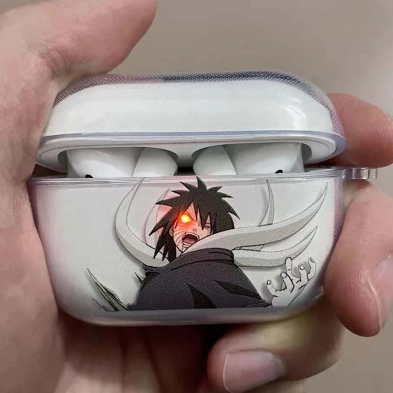 Funda para auriculares con diseño de Naruto y Uchiha Itachi, compatible con AirPods 3, 4, 5, Pro 2 y 3. Cubierta protectora con motivos de dibujos animados, resistente a golpes y caídas. El regalo perfecto.