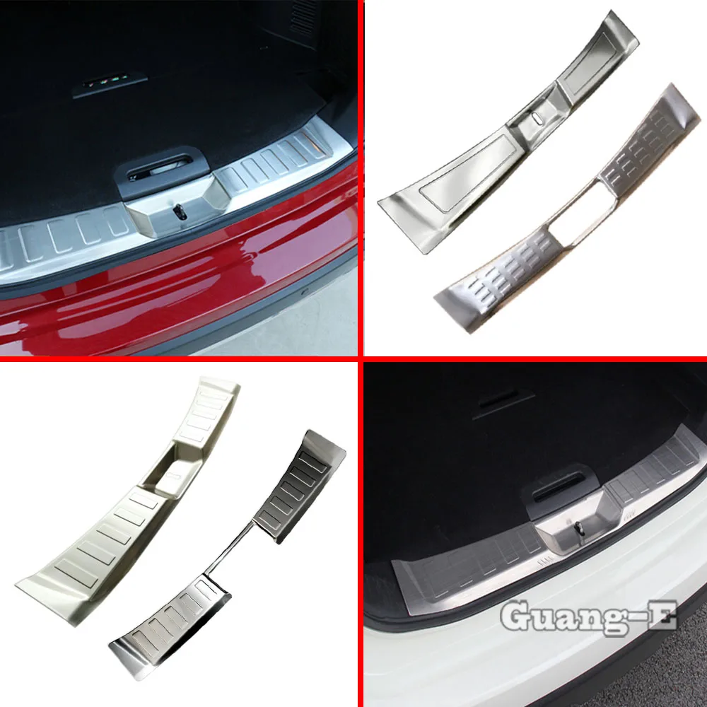 

Car Inside Rear Bumper Trim Stainless Steel Scuff Sill Trunk Plate Pedal For Nissan X-Trail Xtrail T32/Rogue 2014 2015 2016