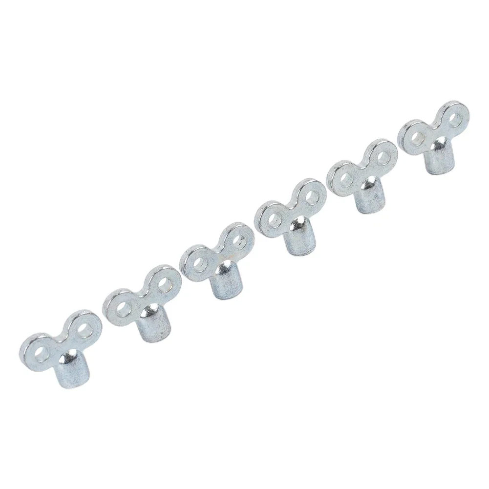 6PCS Zinc Alloy Radiator Bleed Key Wrench Set for Plumbing Heater Radiator Air Release Resistant Hand Tool Set