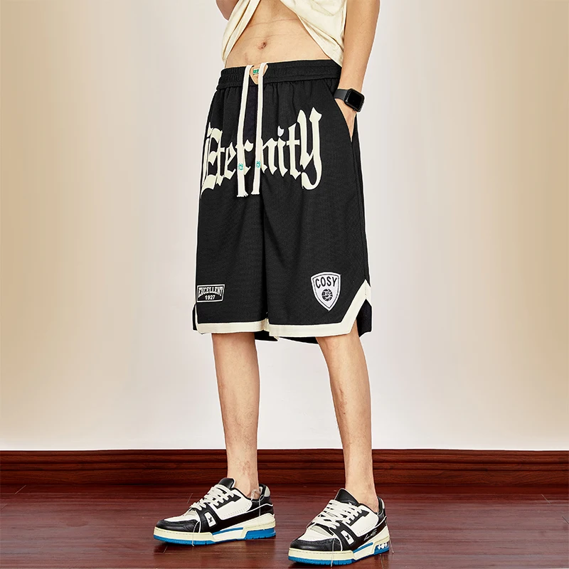 Summer Men's Letter Print Shorts y2k Casual Korean Fashion Loose Sweatpants Gym Basketball Short Pants Streetwear Bermuda shorts