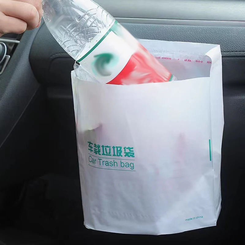 Car Disposable Garbage Bag Universal Auto Door Seat Back Sturdy Traceless Pasting Cleaning Bag Automatic Armrest Box Trash Can