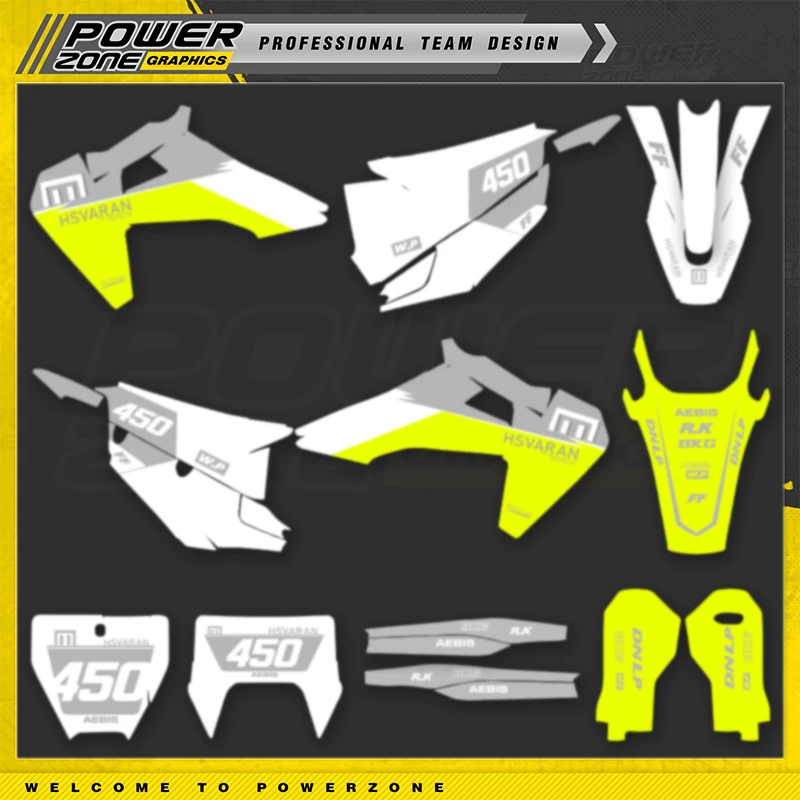 

PowerZone Custom Team Motorcycle Graphics Decals Stickers Kit For Husqvarna Decal 2019-2022 TC FC TX FX FS 2020-2023 TE FE 91