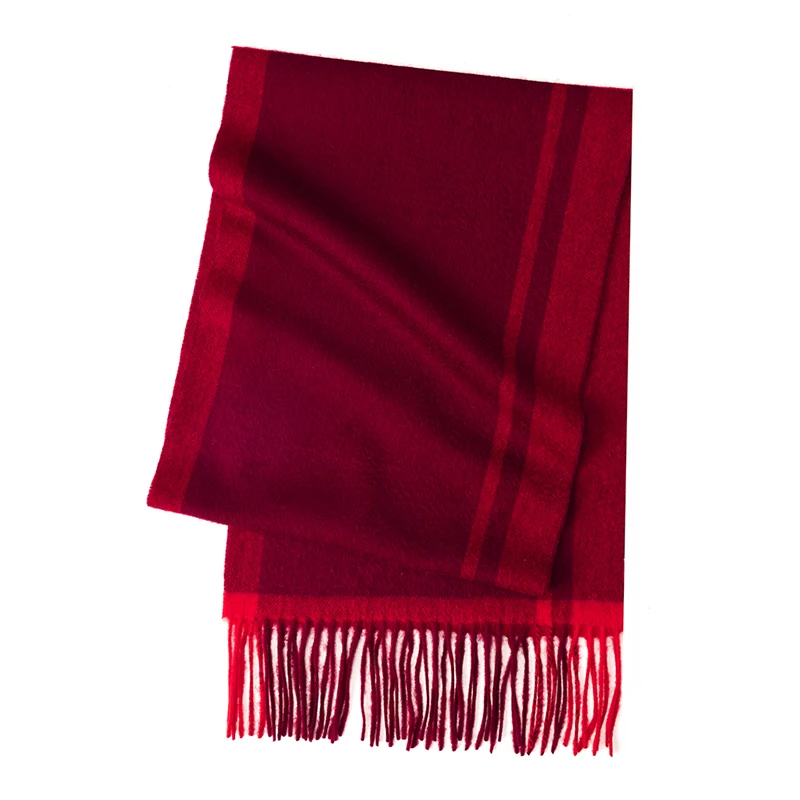 Men Scarf Pure Cashmere Scarf Thickened Warm Tassel Plaid Business Cashmere Scarf In Autumn and Winter.