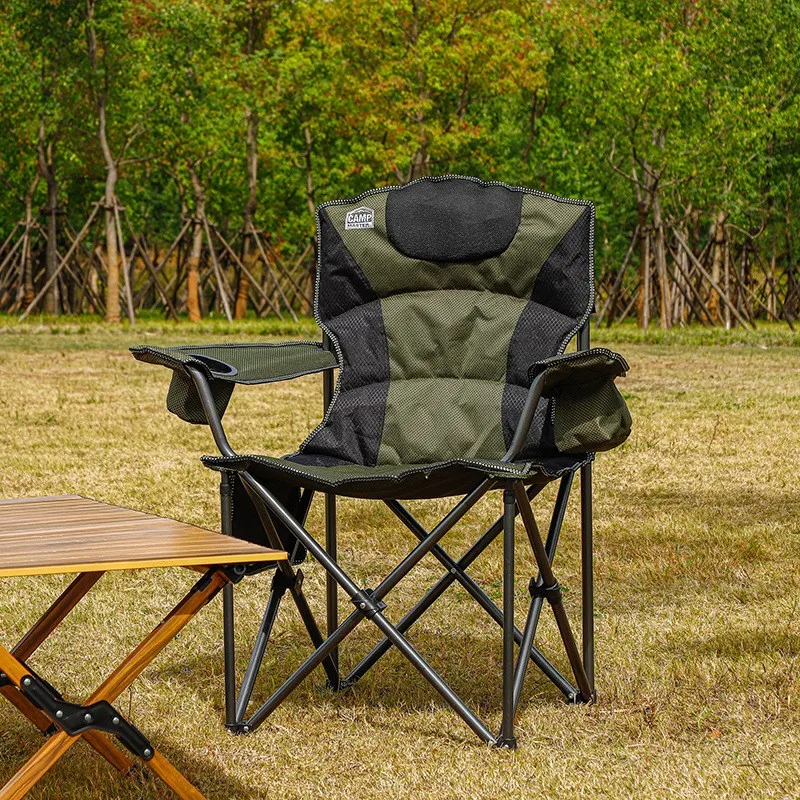 Outdoor Camping Folding Chair Portable Insulation Leisure Chair Oxford Cloth Beach Chair Comfortable Backrest Fishing Chair 2023