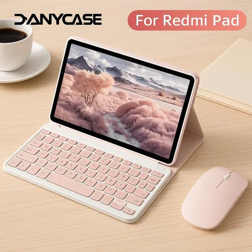 Para Redmi Pad SE 11 pulgadas funda con teclado magnético para Xiaomi 6/7 6/7 Pro Funda de cuero con teclado ratón teclado desmontable