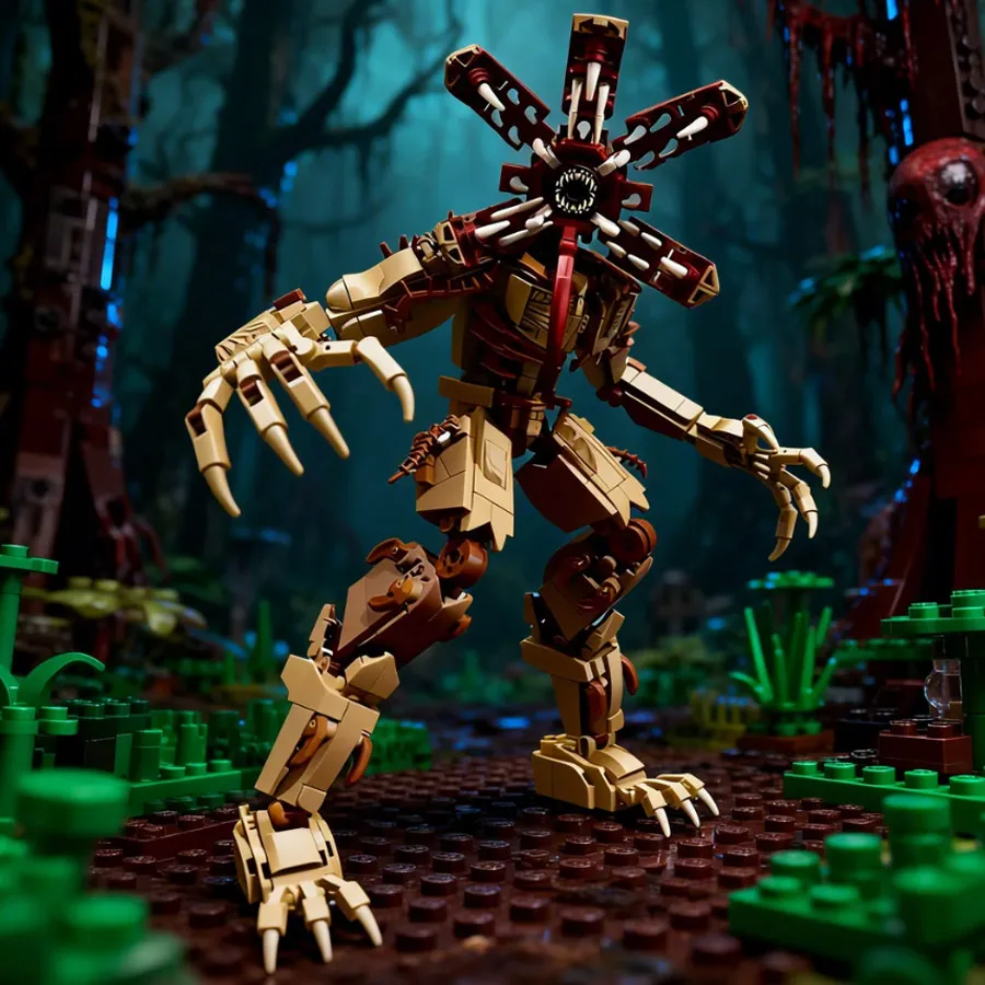 Biomechanischer Monster-Roboter-Bausatz, Sci-Fi Mecha MOC Modell, Mechanisches Biest zur Ausstellung, Schreibtisch-Dekoration, Weihnachtsgeschenk