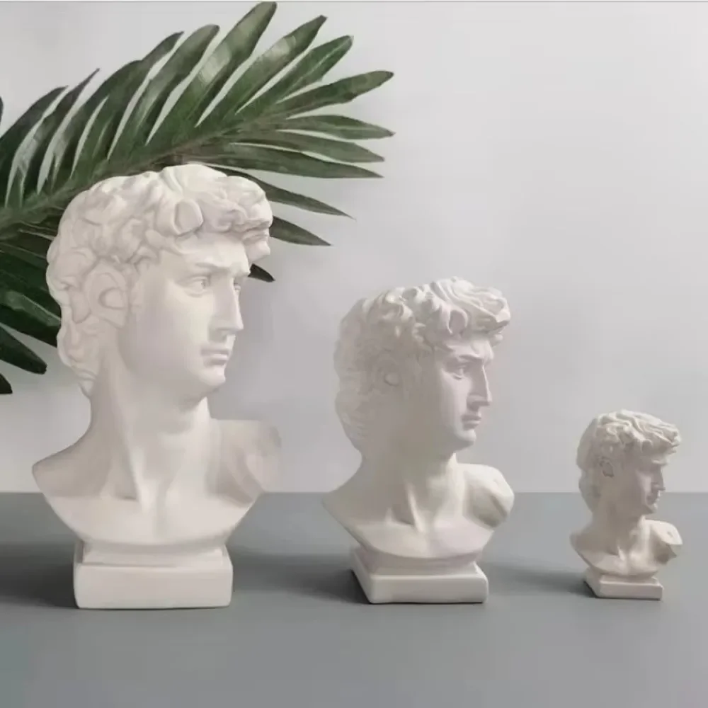 Resin David Vase Face Head Interior Decorative Flowerpot Modern Jars Home Decoration Flower Arrangements Desktop Art Sculpture