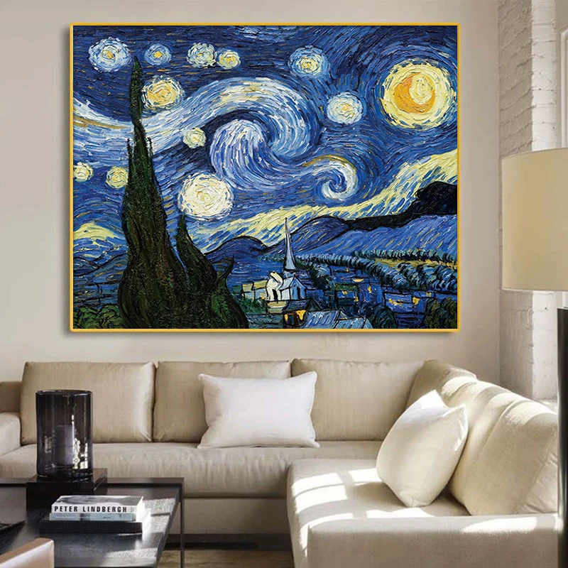 11CT Printed Abstract Starry Sky Embroidery DIY Landscape Printed Kits Cross Stitch Needlework Set Home Decor Crafts Gift