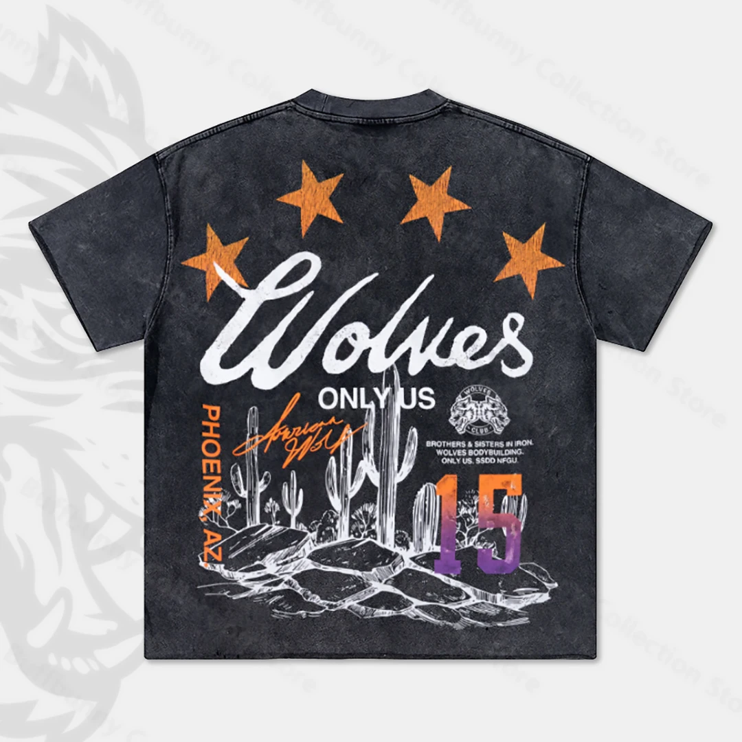 

Darc Wolf Sport Oversized Vintage Washed Shirts Bodybuilding Fitness High Quality Clothing Summer Workout Darcs T-shirts