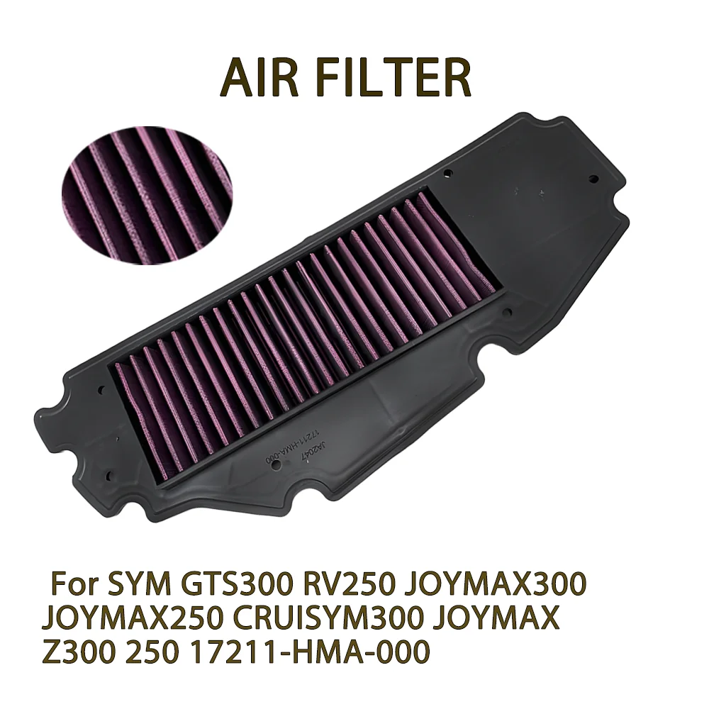 

For SYM GTS300 RV250 JOYMAX300 JOYMAX250 CRUISYM300 JOYMAX Z300 250 Motorcycle accessories Air Intake Filter Clean