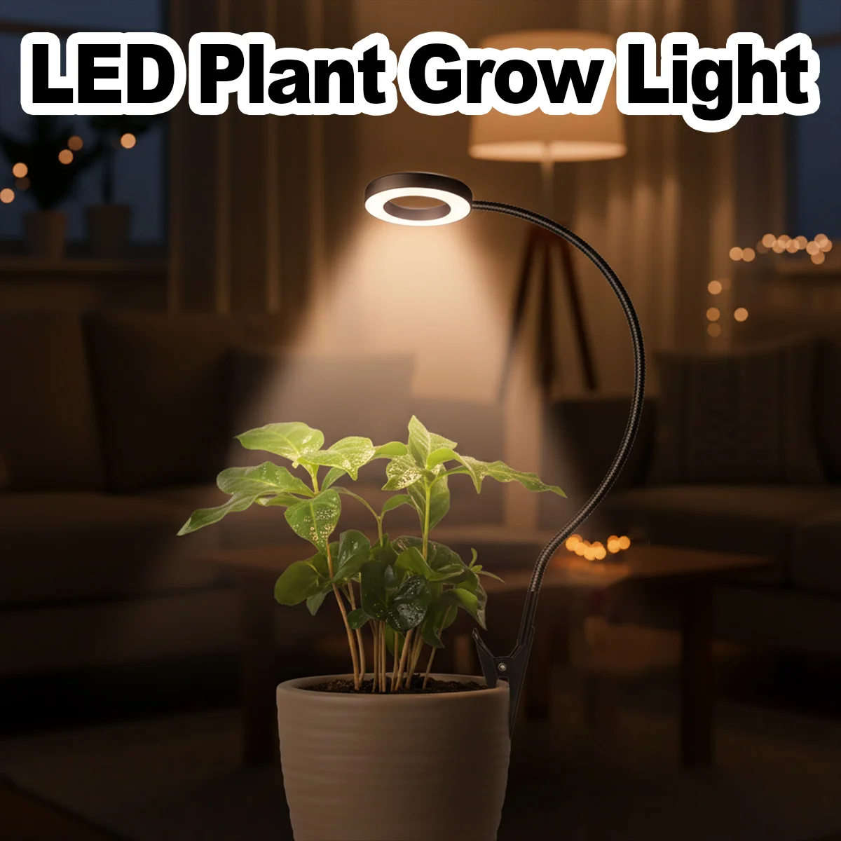 

Flexible LED Grow Light Full Spectrum Halo Ring USB Timer Dimmable Angel Style Phyto Lamp For House Plants Pot Flowers Succulent