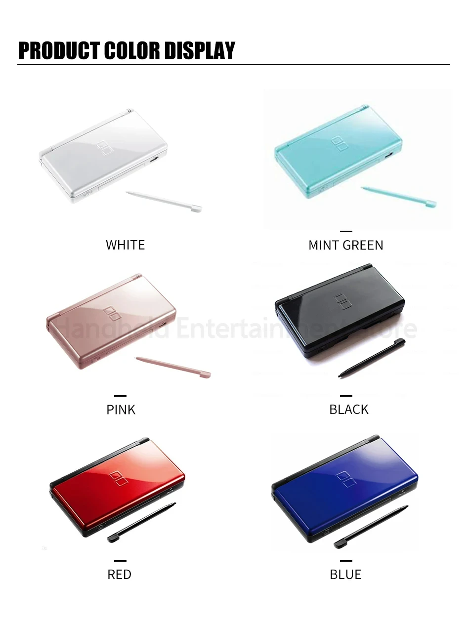 Random Colors DS Lite Handheld Game Console 3.25 Inch Dual Screen Professional Refurbished