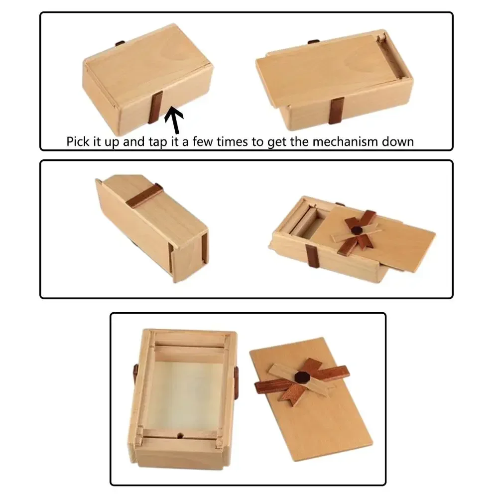 Puzzle Secret Box Intelligent Mind Wooden Magic Box Teaser Game Creative Educational Toy Montessori Ming Lock Lu Ban Adult gift