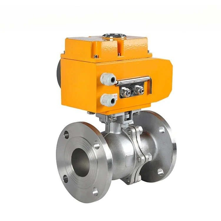 Explosion Proof Electric Valve DN50 Stainless Steel Flange Handwheel Electric Ball Valve