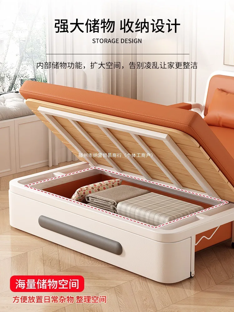 Folding sofa bed dual-purpose balcony multifunctional Internet celebrity retractable single bed
