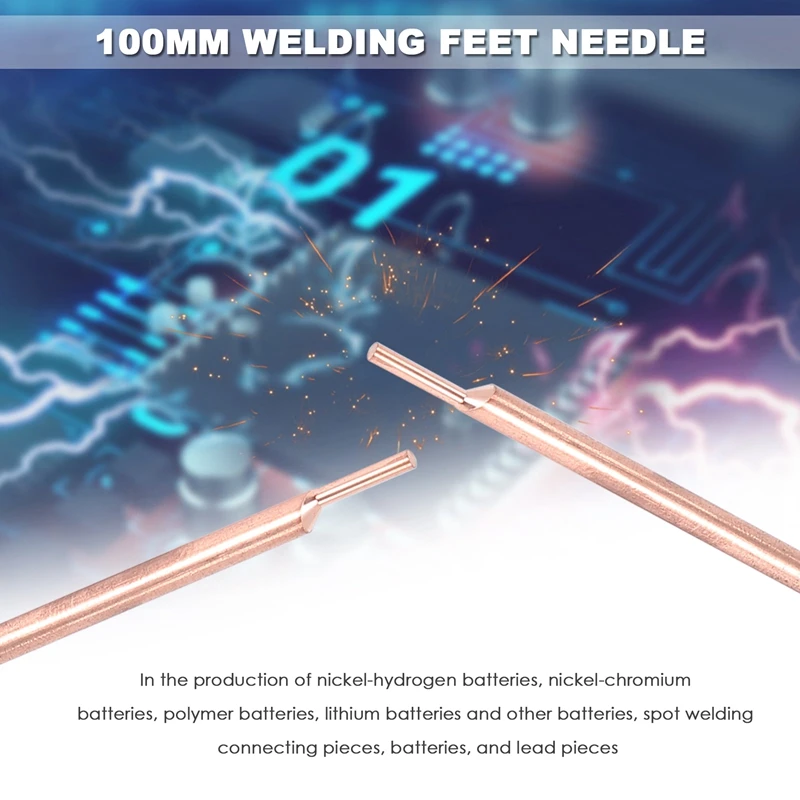 Spot Welding Pin 3X100mm Alumina Copper Electrode Tip Feet Needle Lithium Battery Welding Machine Accessories