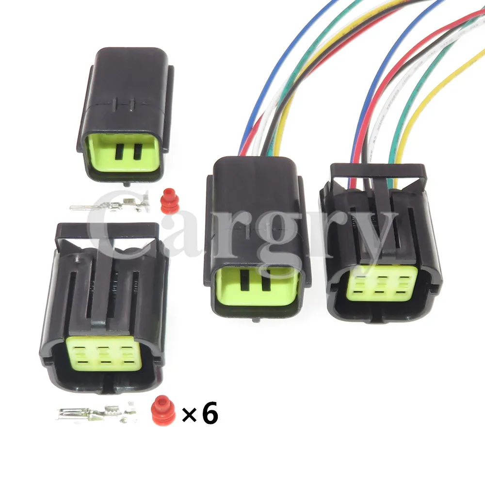 1 مجموعة 6P 1.8 سلسلة السيارات كابل ذكر أنثى لرسو السفن مقاوم للماء التوصيل التيار المتناوب الجمعية 344265-1 344267-1