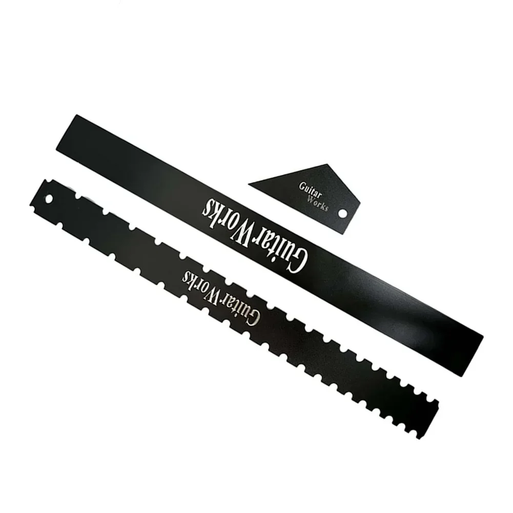 

3Pcs Electric Guitar Neck Notched Straight Fret Ruler Neck Fingerboard Measuring Ruler Stainless Steel Luthier Tools Parts