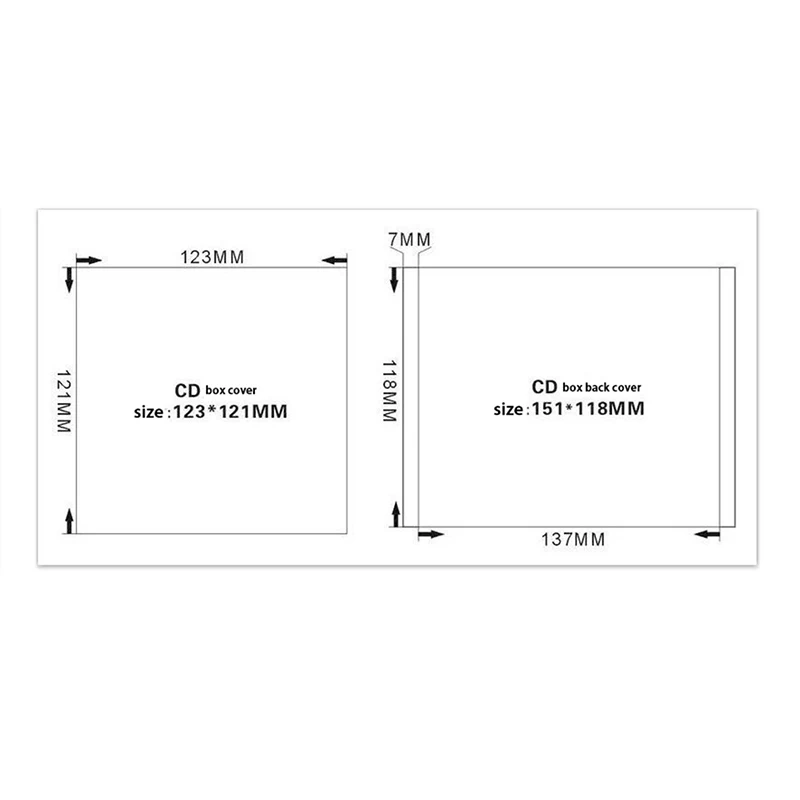 Transparent Bottom CD Box Empty CD Case PP Plastic DVD CD Case Capacity 1-2 Discs 09CD 14.2cm*12.4cm*1.0cm