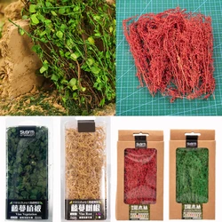 1Box Scene Model Micro Landscape DIY Miniature Plant Creepers Simulation Rattan Leaves Sand Table Vegetation Diorama Kits