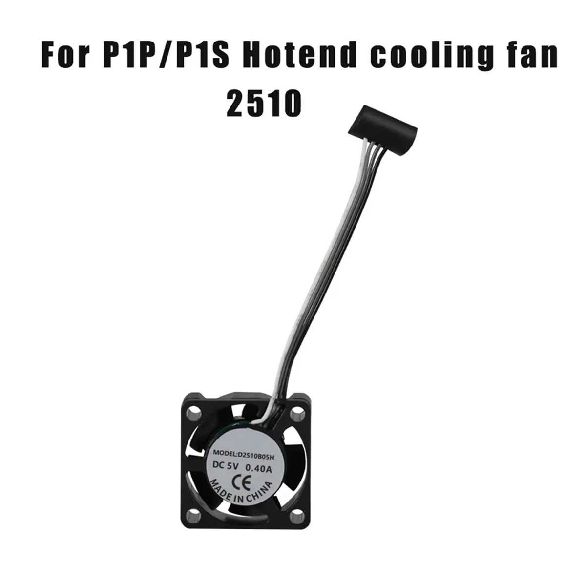 N18r 2510 ventilador para x1/p1 ventilador de refrigeração de extremidade quente com cabo ventilador de refrigeração para bambu x1c p1s p1p acessórios de impressora 3d