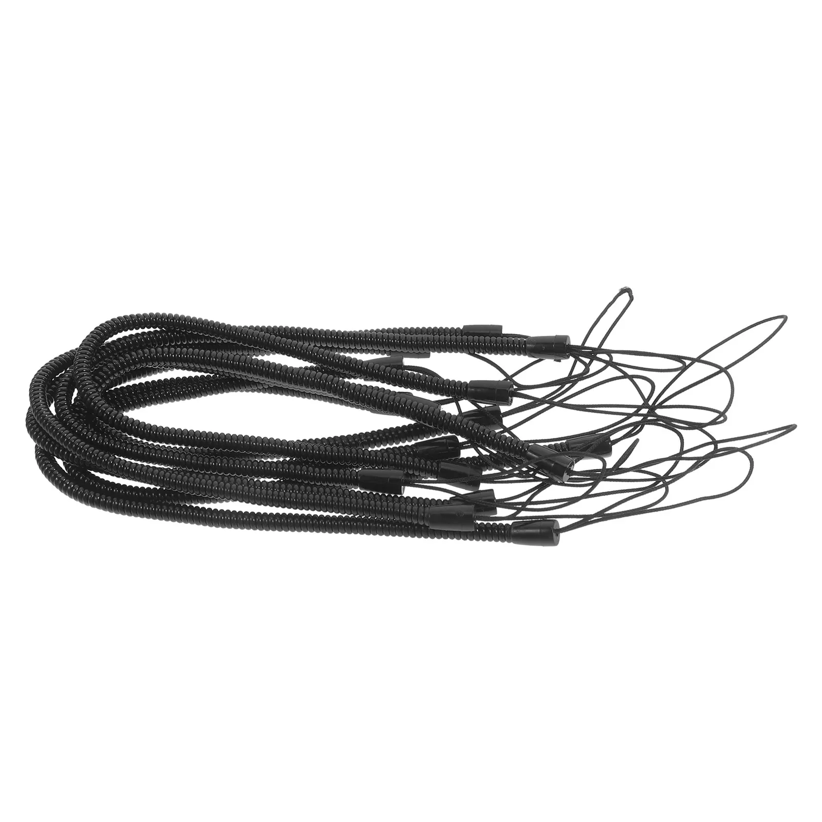 10Pcs Handwriting Pen Anti-Lost Coiled Plastic Stylus Strap Retractable Pen Tether for Touchscreen Tablets Key Accessories