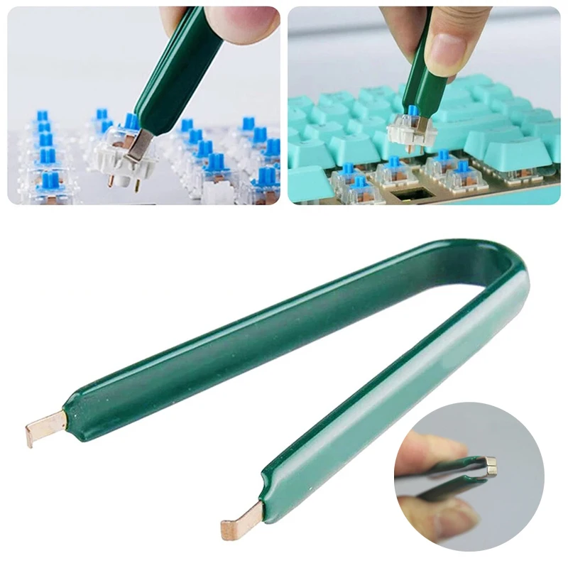 

1/2 шт. зажим для удаления микросхем U-образный механический инструмент для снятия переключателя клавиатуры, сменный инструмент для печатной платы IC, инструмент для клавишных колпачков, плоскогубцы