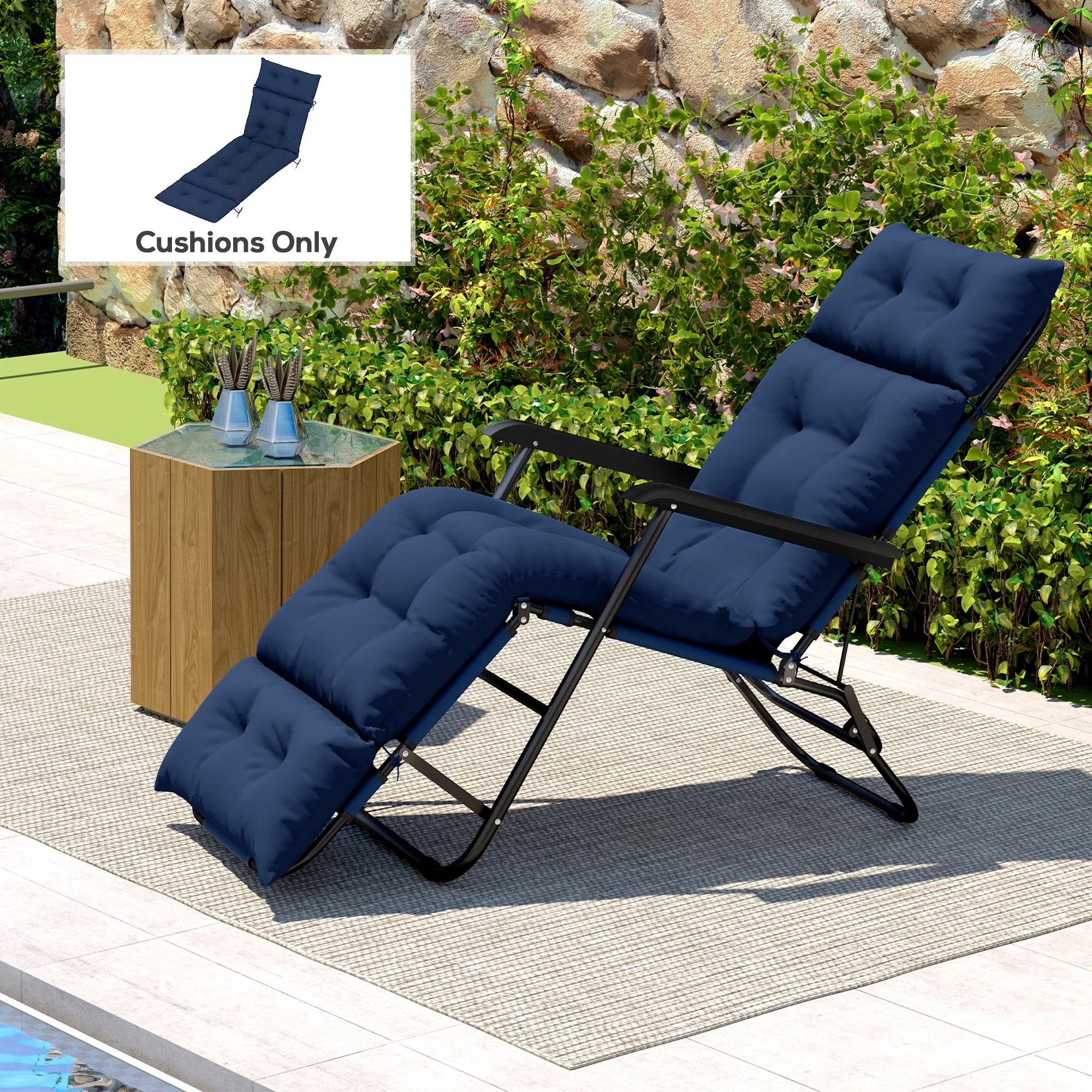 Outdoor Furniture Cushions 22 X 22 - Poduszka na leżak Outsunny, gruba, do