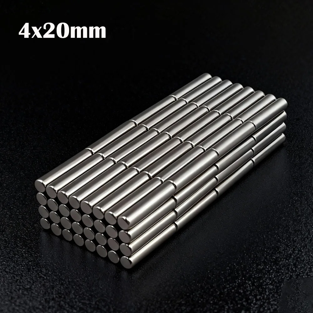 

10-200Pcs Super Powerful Round Magnet Neodymium Magnets 4x20mm N35 NdfeB Strong Magnet Permanent Magnetic Imanes Magnetic Sheet