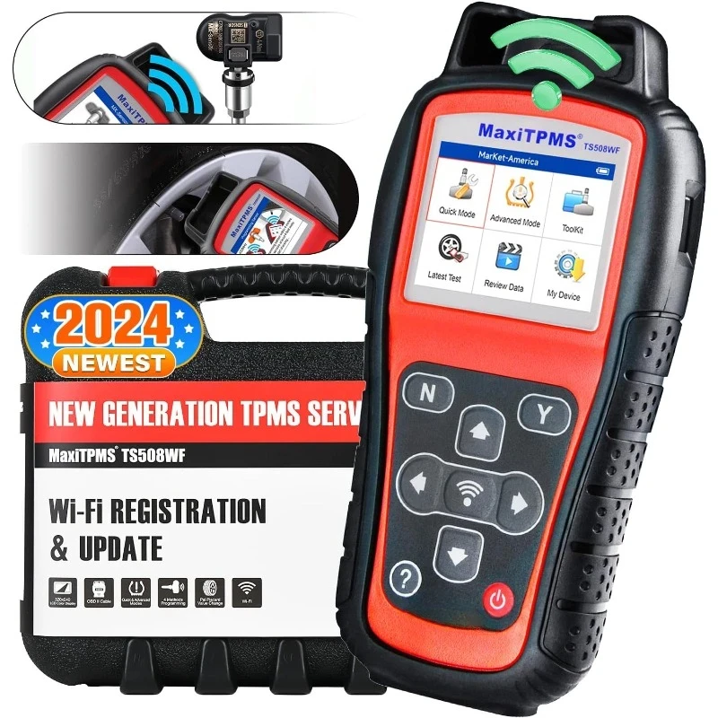 MaxiTPMS TS508WF TPMS Relearn Tool, 2024 WiFi Ver. of TS508, TS501, TS408S, TS408, Activate/Relearn All Sensors