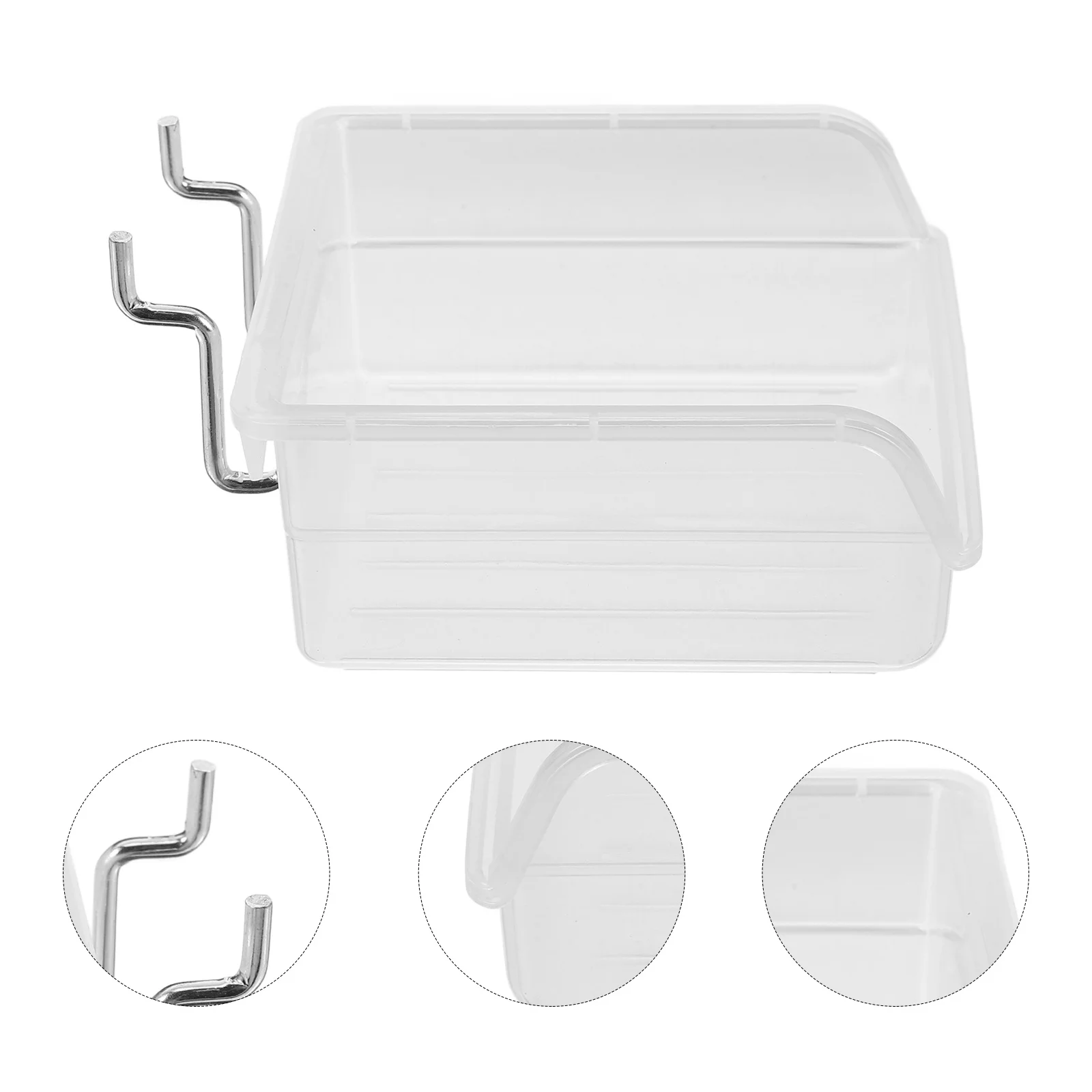 

Large Capacity Pegboard Bin Heavy-Duty Transparent Storage Box Static Resistant Organizer for Pegboard Hardware Accessories