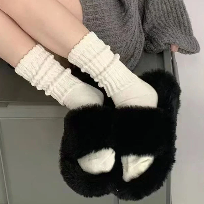 Solid Baby Socks Color Girl Breathable Socks Sweet Loose Calf Socks Ankle Socks Casual High Tube Women Ruffles Socks for Women