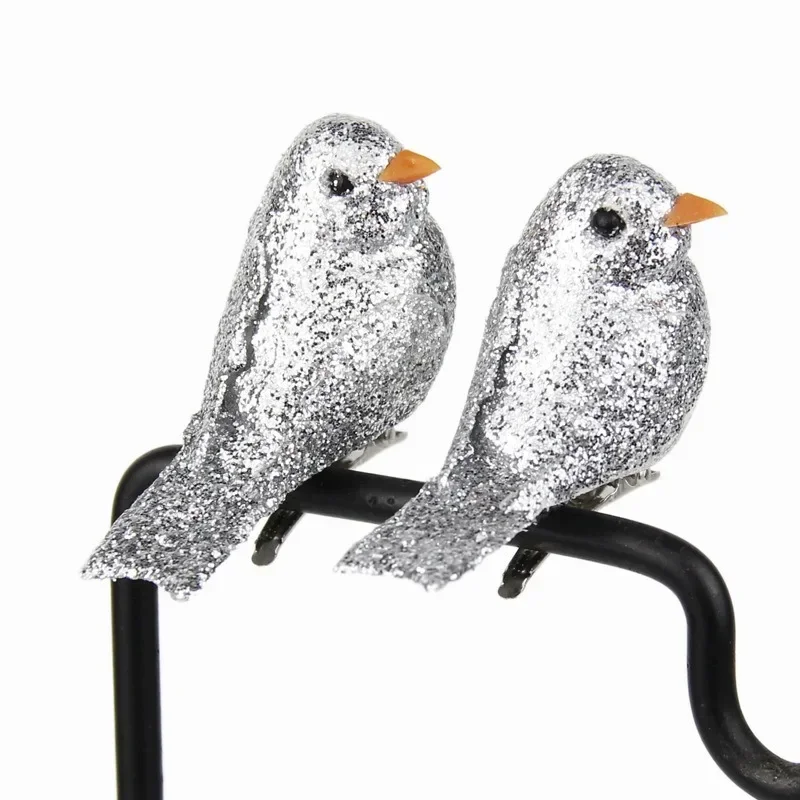 

12pcs Clip-on Mini Simulation Birds Garden Festival Decor Christmas Tree Ornaments DIY Home Garden Party Artificial Crafts