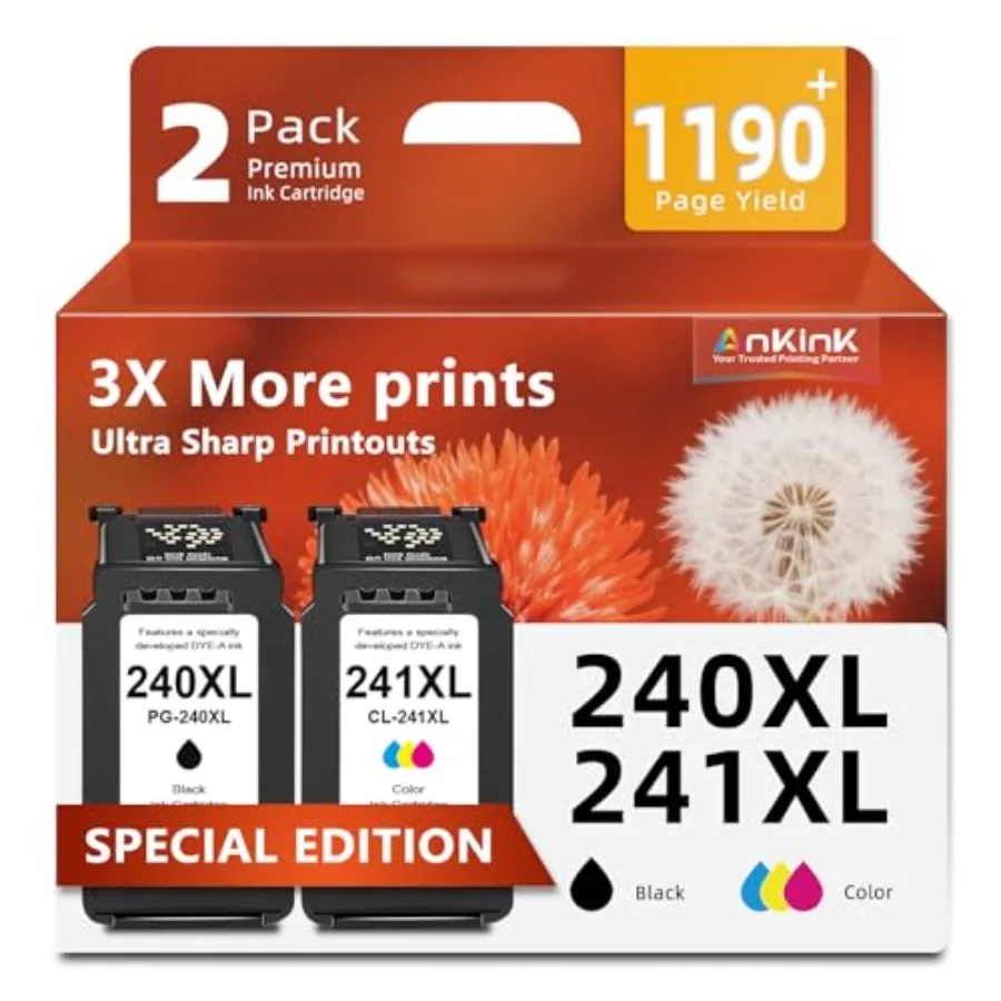 

Сменные чернильные картриджи 240XL 241XL для Canon Ink 240 241 PG-240 CL-241 XL для MG3600 MG3620 TS5120 TS5100 MG3220