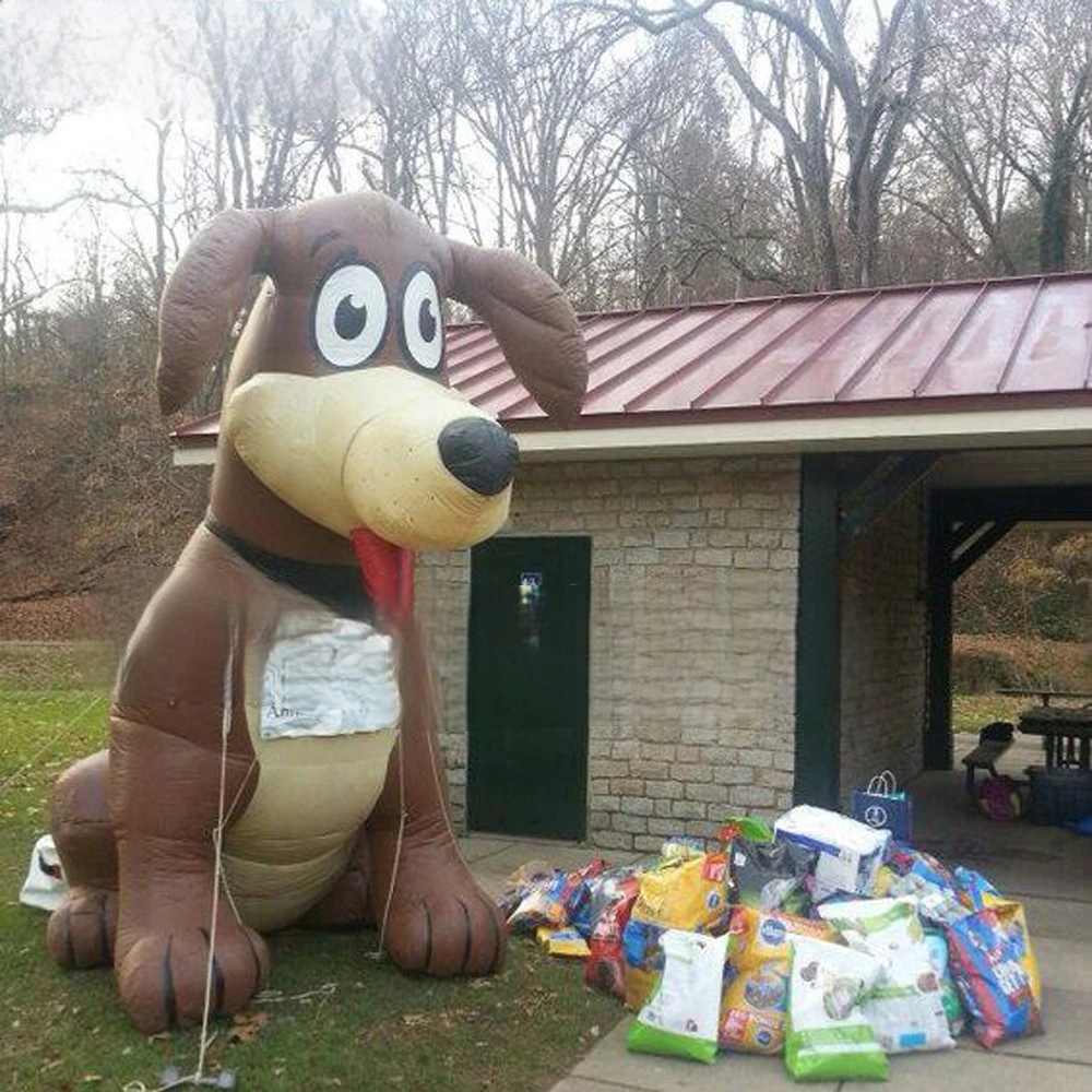 

inflatable dog Giant brown (with red collar), large inflatable animal cartoon, suitable for promotional activities outdoor