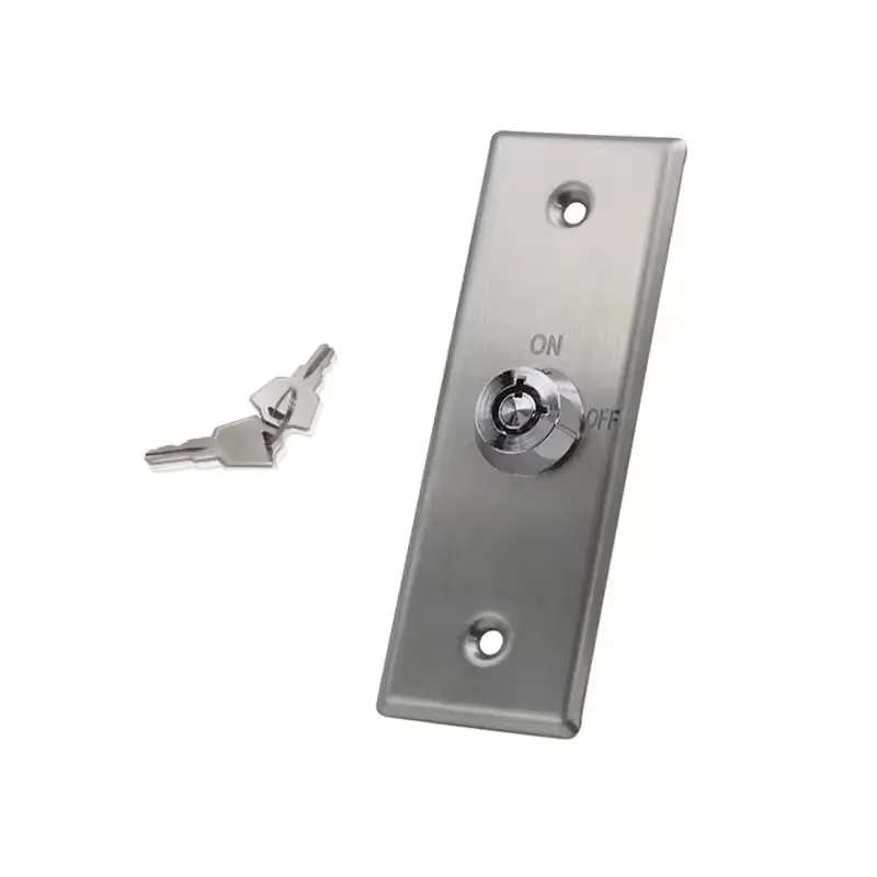 

10pcs Door exit button with key support 4A 110V/ 2A 220V/ Stainless Steel Dimensions:115Lx40W(mm)