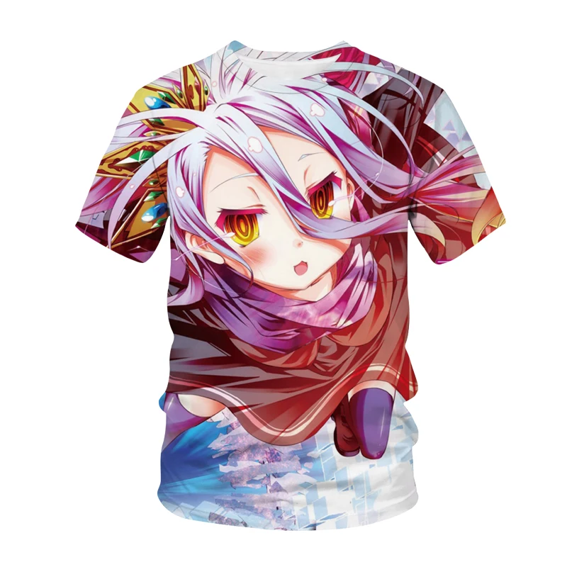 Games T Shirt No Game No Life 3D Print Children T-Shirt Men Women Fashion Oversized T-Shirt Kids Boy Girl Hip Hop Tops Tees Male