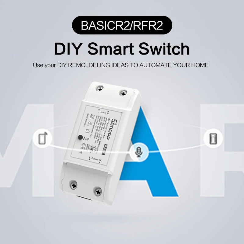 Sonoff Basic R2 Smart Home Wifi Wireless Switch Wifi Breaker Module Work With Amozon Alexa And Google Home Ewelink Itead Sonoff