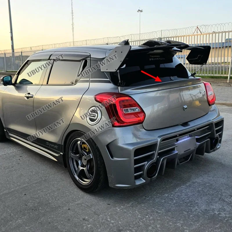 For Suzuki Swift ZC33S 2018+ Carbon Fiber Rear Trunk Lid Car Spoiler Ducktail Lip Wings