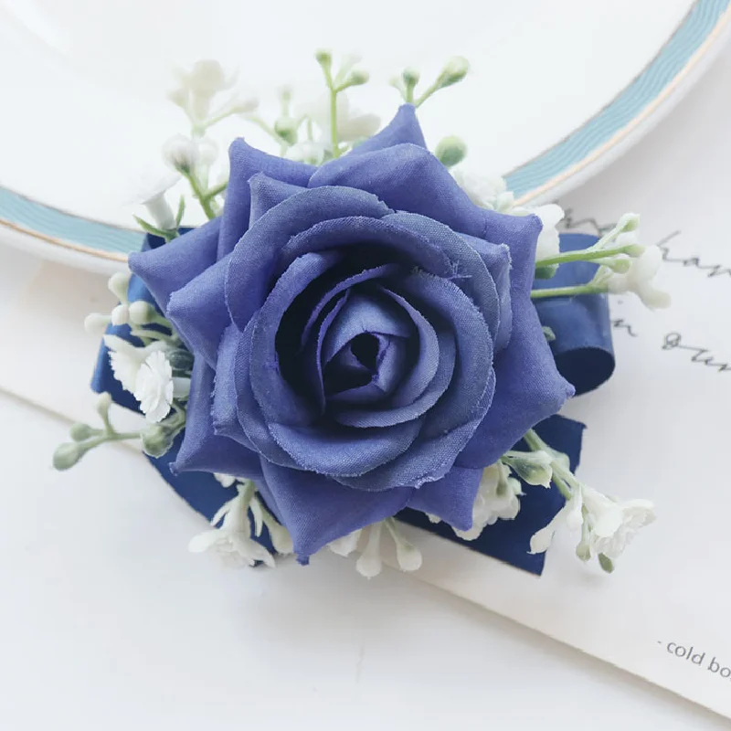 Boutonniere e Wrist Corsag, Suprimentos Do Casamento, Flower Art Simulação, Celebração De Negócios, Abrindo Os Convidados, 508