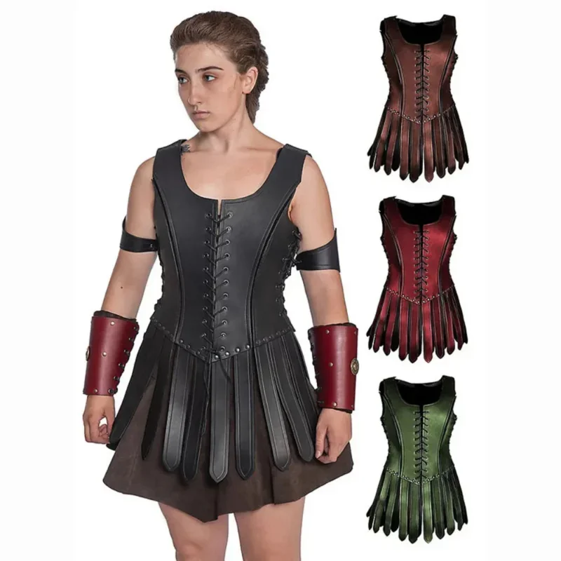 

Medieval Retro Renaissance Knights Cosplay Costume Armor for Women Adult Halloween Carnival Party Performance Clothes Rolepl$0$k