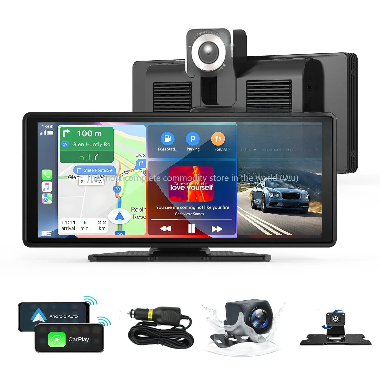 

10.26 inch carplay recorder Car smart screen MP5 navigator Mobile phone screen projection driving recorder