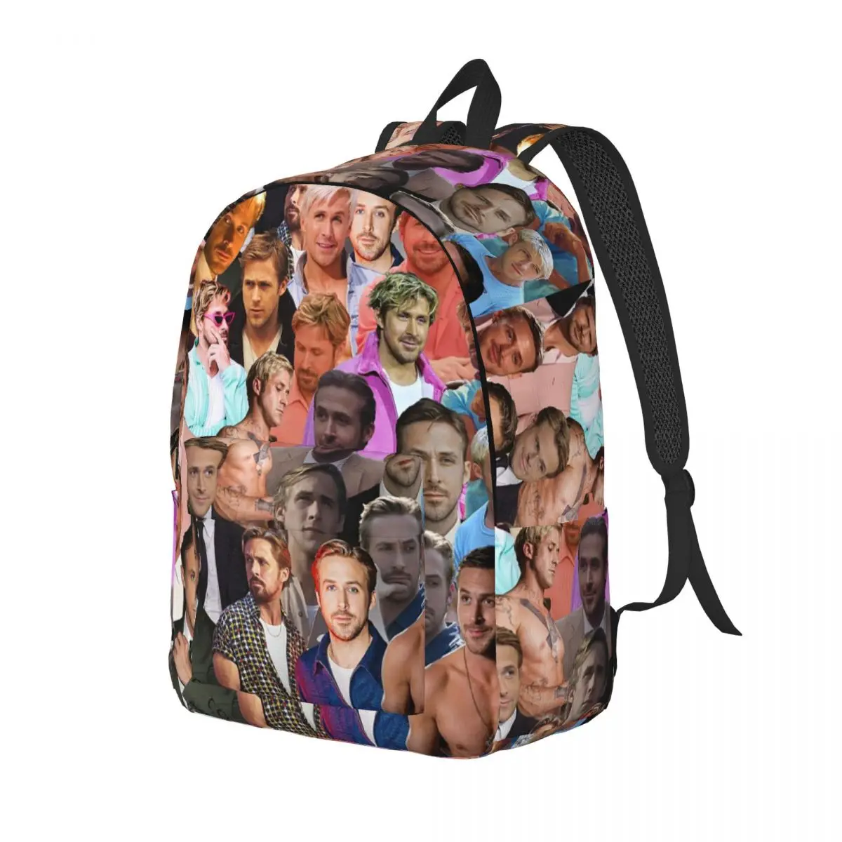 Ryan Gosling Photo Collage Backpack Daypack Large Capacity Children BookBag School Bag Shoulder Bags for Boys Girls
