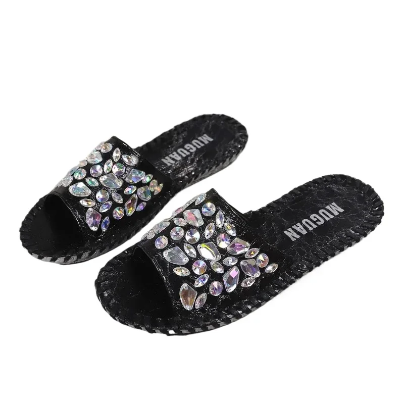 2024 New Low Heel Open Toe Round Toe Flat Modern Slippers Fashion Women\'s Shoes Summer Outdoor Mature Women\'s Shoes Womens Shoes