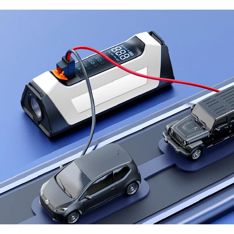 

4 In 1 Car Emegency Battery Starter Booster Smart Air Pump Compressor Digital Tire Power Bank Inflator Ignition Tool