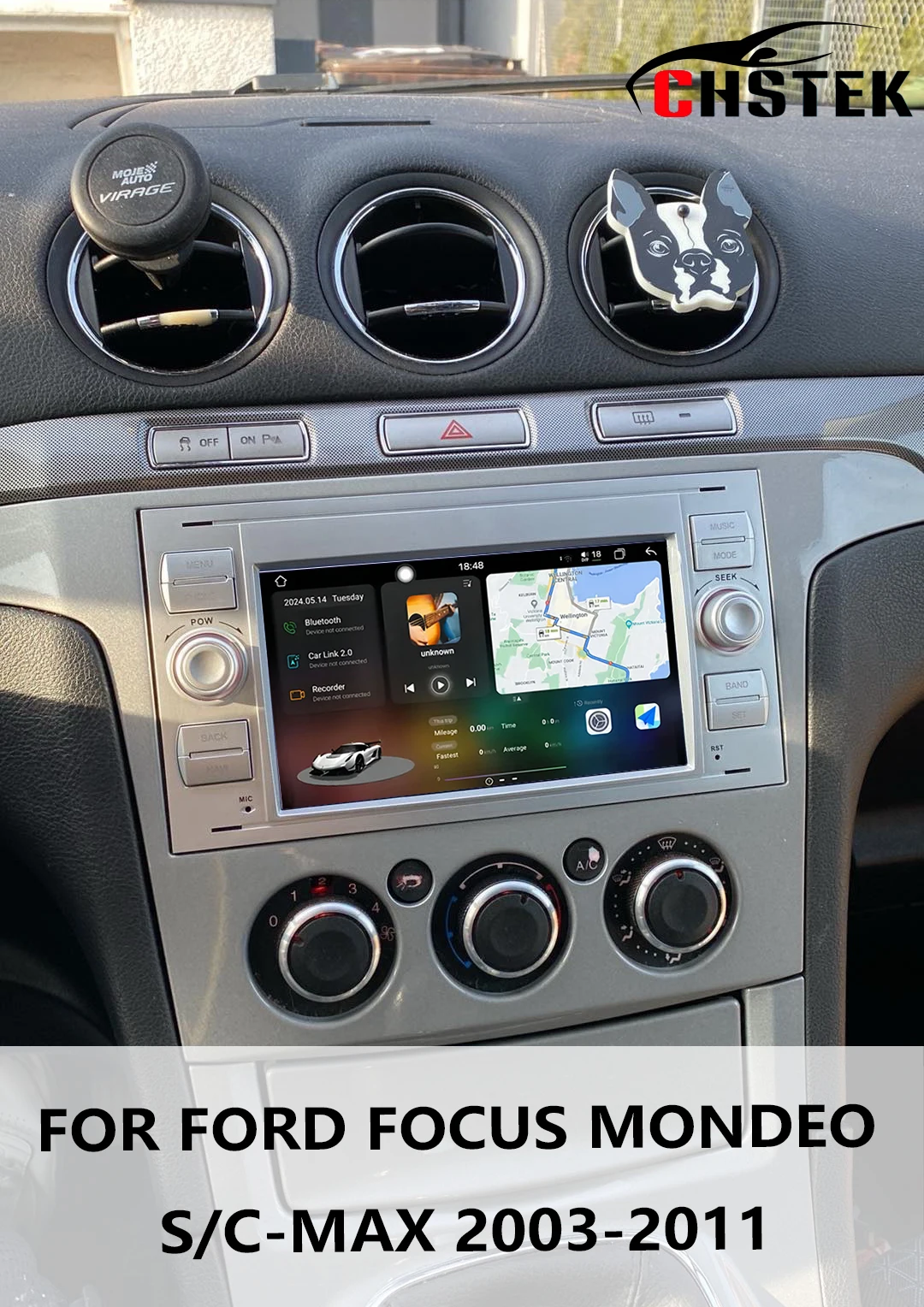 

CHSTEK Car Radio Multimedia For Ford Focus S-Max C-Max Mondeo Galaxy Connect Fiesta 2003-2011 Bluetooth Wireless Carplay Android