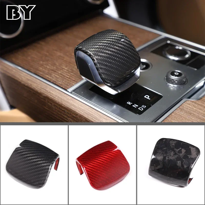 

1Pcs For Land Rover Discovery 5 LR5 2021-2025 Real Carbon Fiber Car Gear Head Shift Knob Handle Cover Trim Sticker Accessories