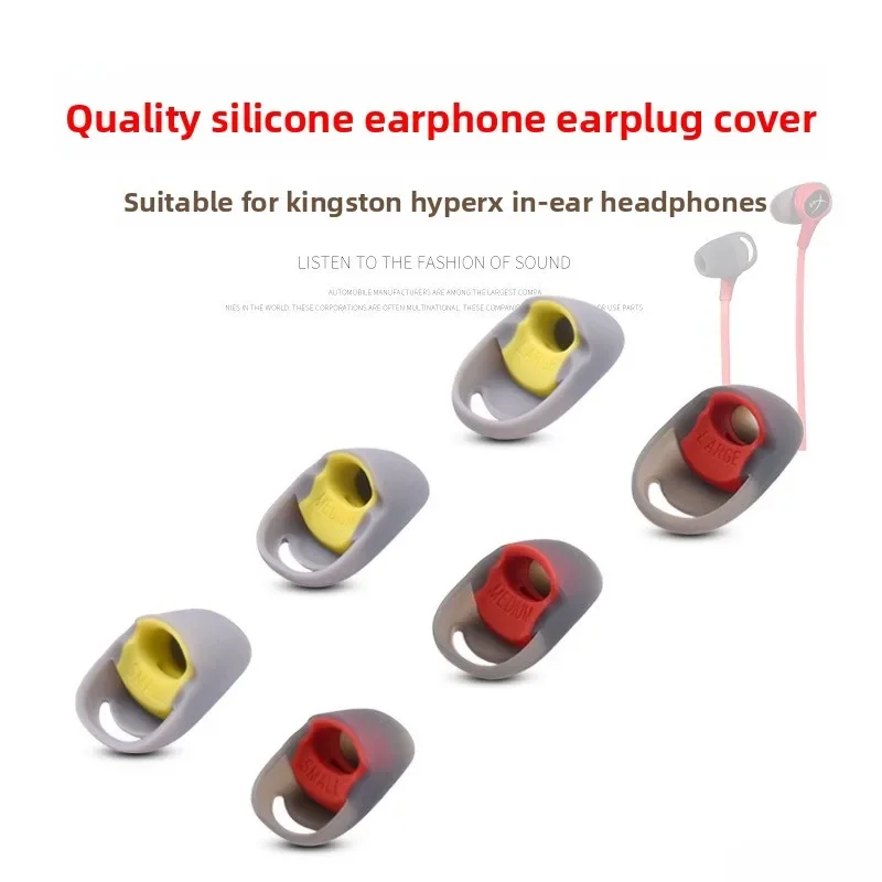 

Silicone Sleeves Ear Tips Ear Caps For Kingston HyperXCloud EarbudsSoft Secure Fit Noise-IsolatingReplacement In-Ear Accessories