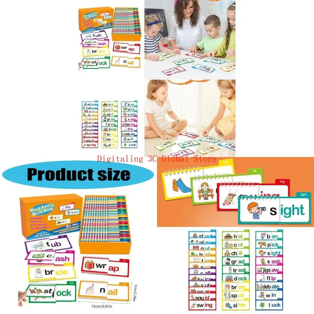 Phonics Flash Cards Lees en rijm Books Sight Words Flash Cards Letter Sounds Flash Cards For Kids Learning